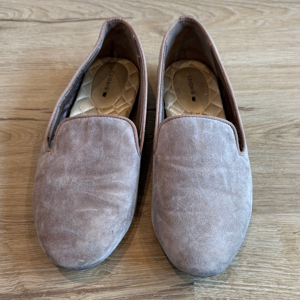 Birdies Soft Taupe Velvet Flats - Women 7